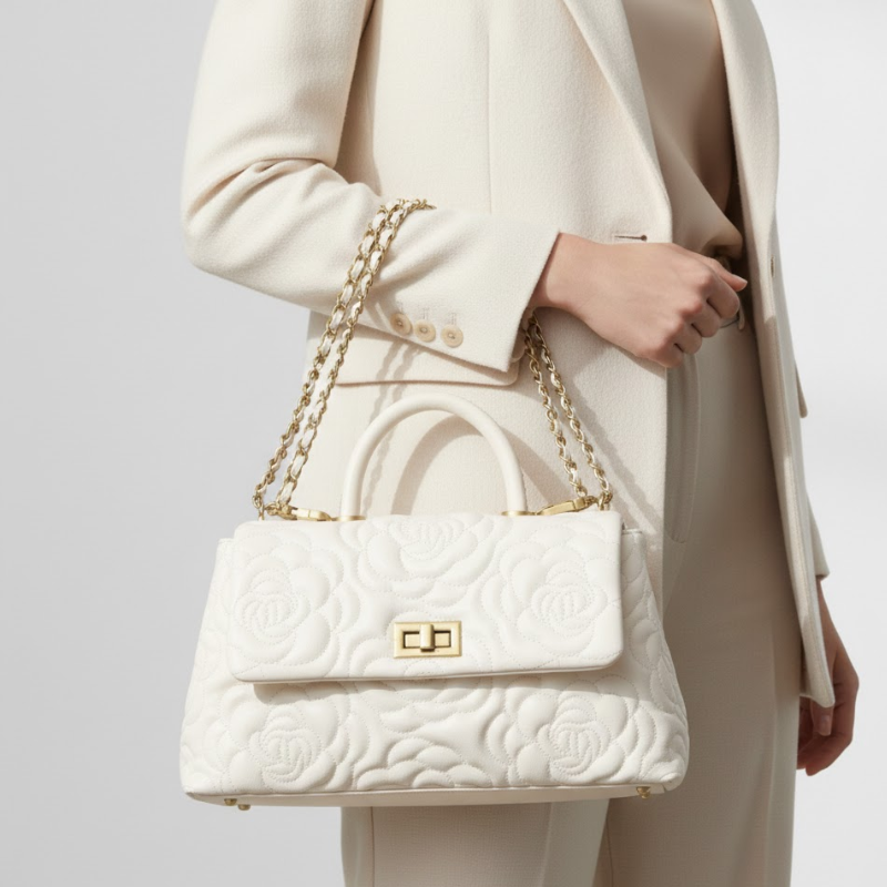 Camellia Elegance Classic Handbag
