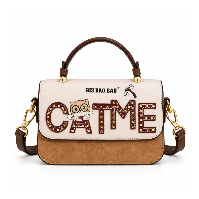 Elegant Cat Detail Handbag