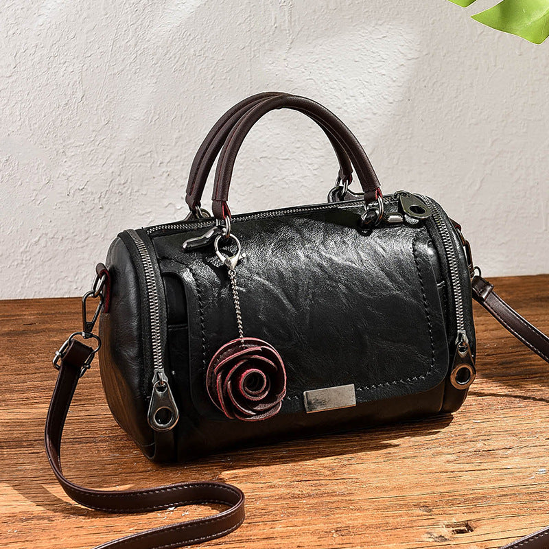 Spring Pillow Bag with Flower Pendant Shoulder Bag