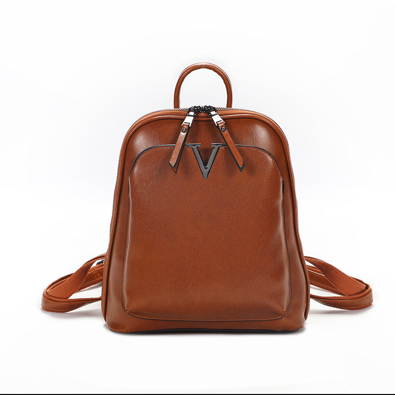 Multifunctional Genuine Leather Women's Backpack