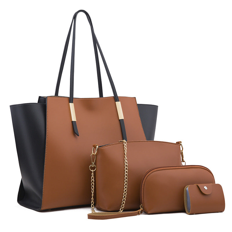 Medini Simple PVC Four-Piece Crossbody Mother Bag Set