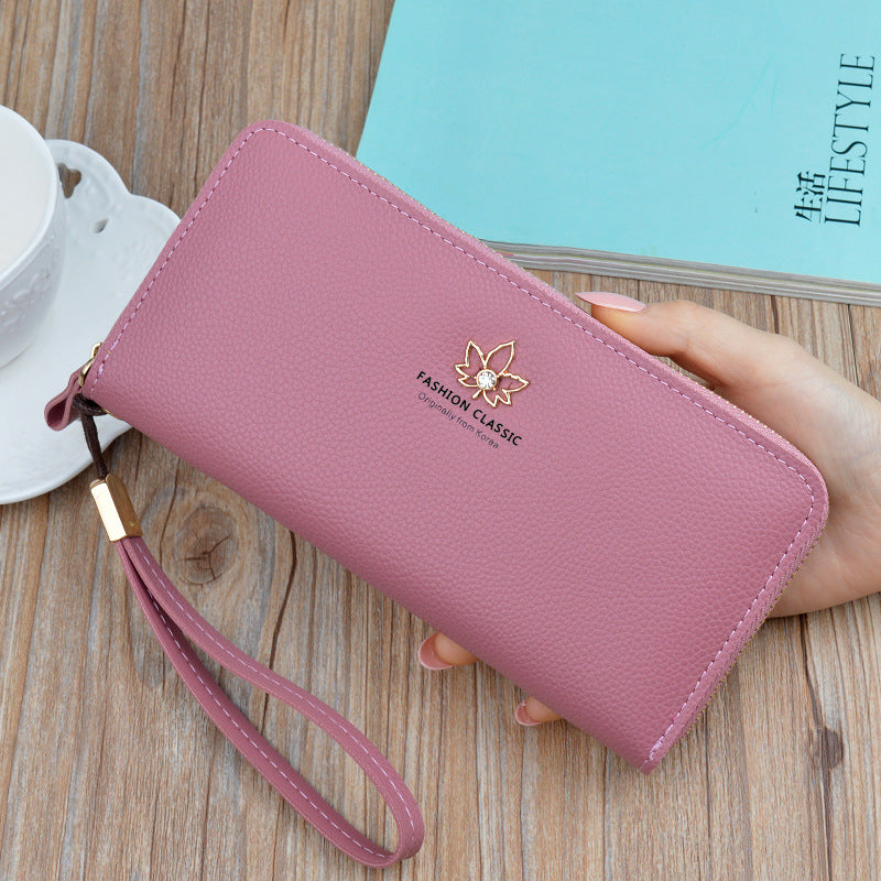 Fashion Simple Large Capacity PU Leather Ladies Wallet