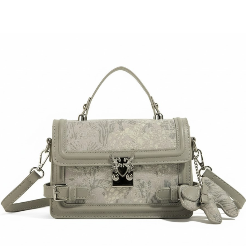 Azure Luxe Embroidered Handbag