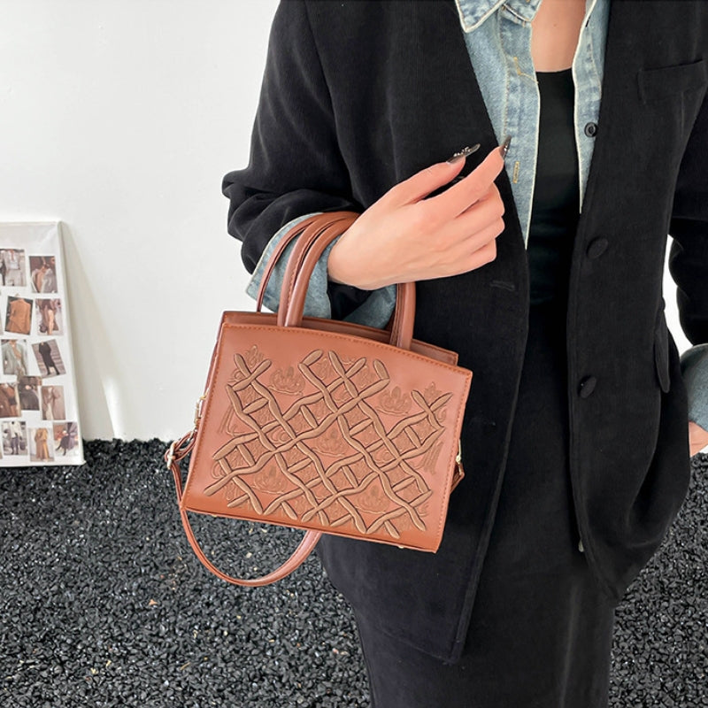 Women's Intricate Geometric Embossed Handbag