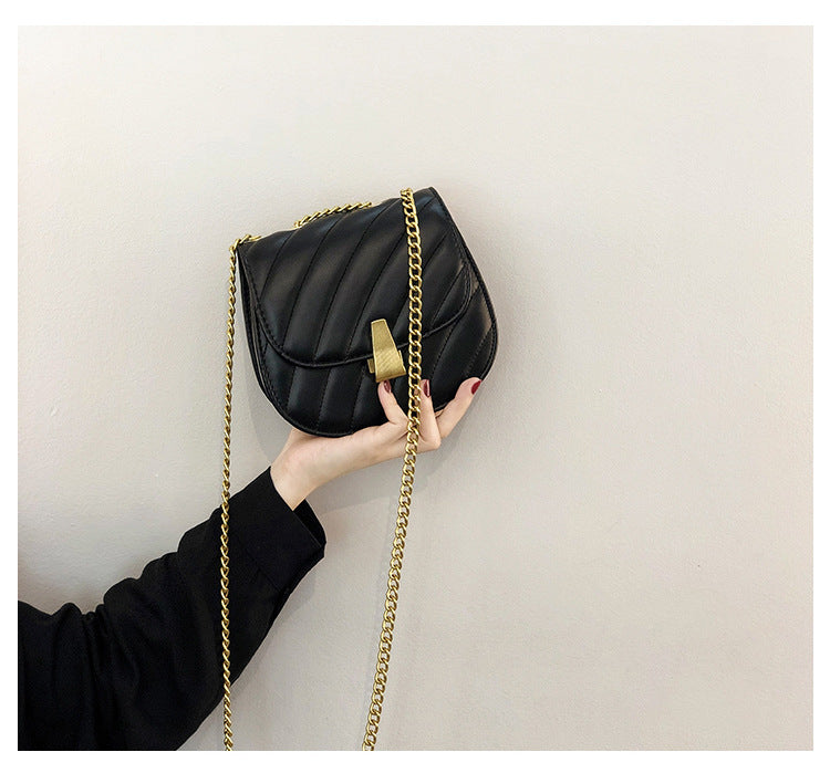 Fashion Saddle PU Leather Crossbody Bag