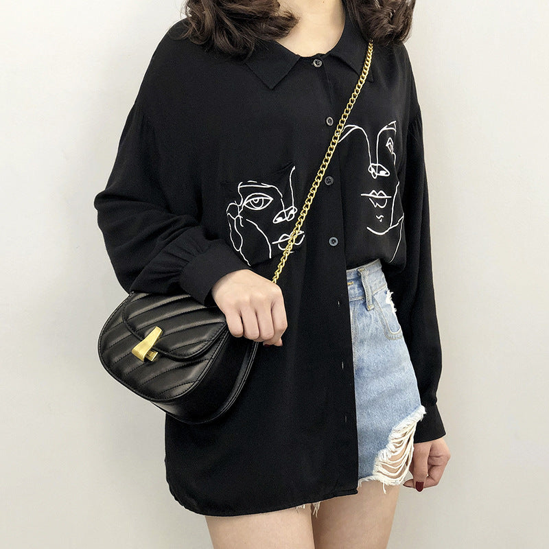 Fashion Saddle PU Leather Crossbody Bag