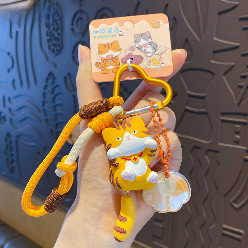 Lucky Cat Resin Bag Charm
