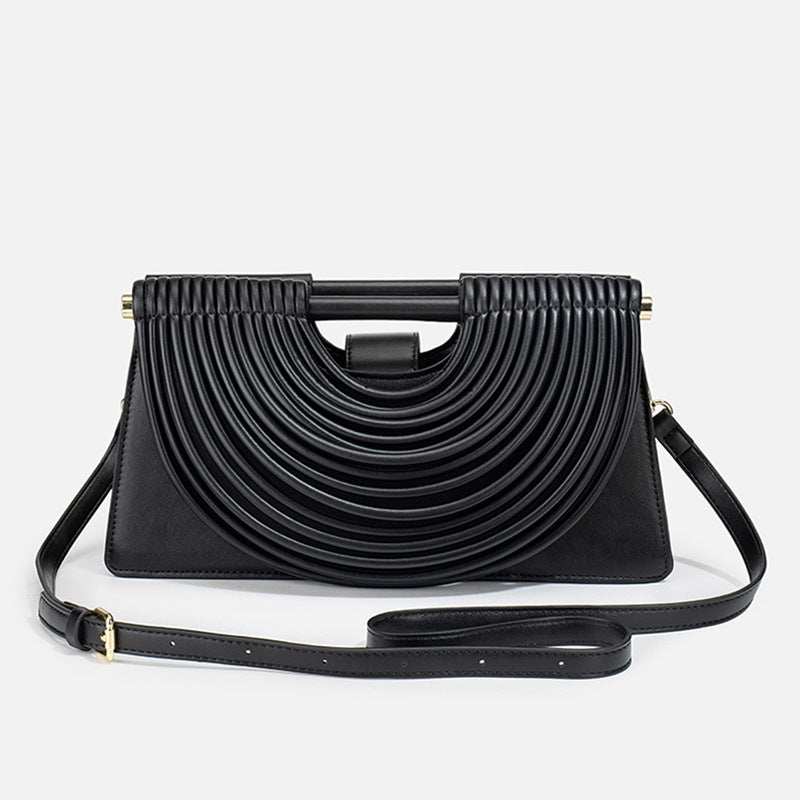 Women's Sculptural Ribbed Handbag