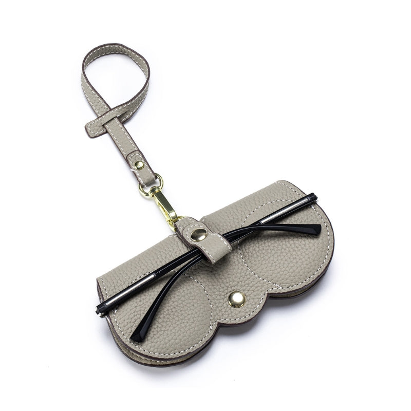 Premium Pebble Grain Eyewear Case Keychain