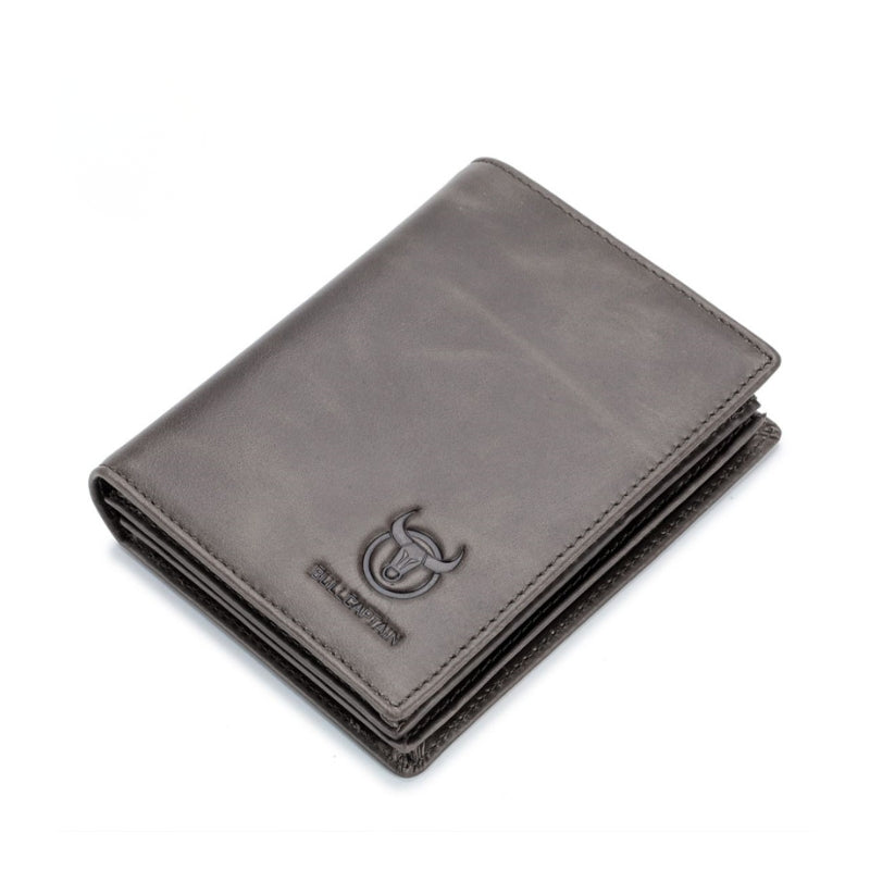 Men's Genuine Leather Top Cowhide Photo Layer Wallet