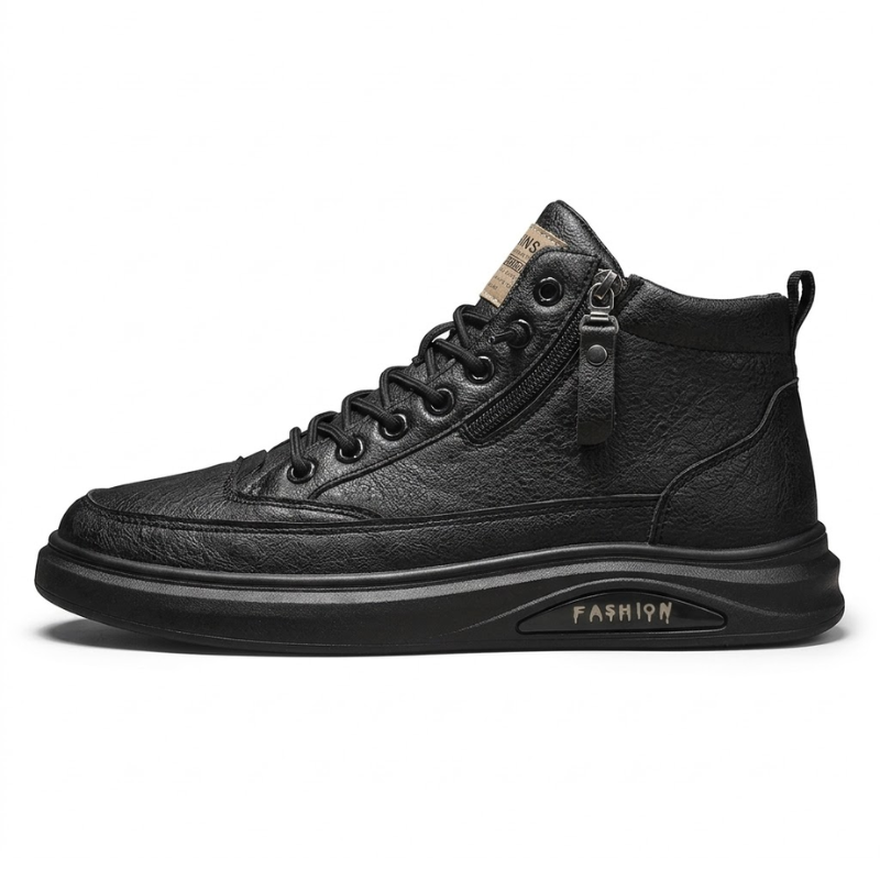 Men's Rugged Side-Zip Mid-Rise Streetwear Sneakers