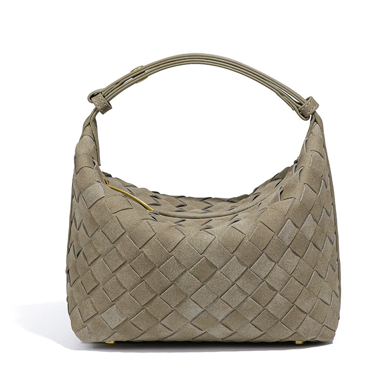 Suede Look Crescent Handbag