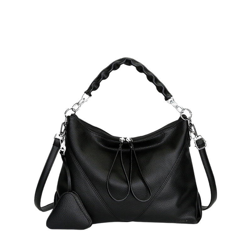 Versatile Large Capacity Shoulder Bag with Pouch