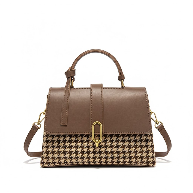 Vintage Houndstooth Handbag
