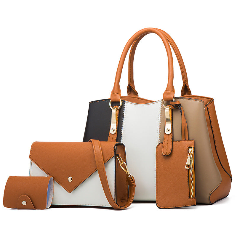Contrast Color PVC Four-Piece Mother and Child Bag Set