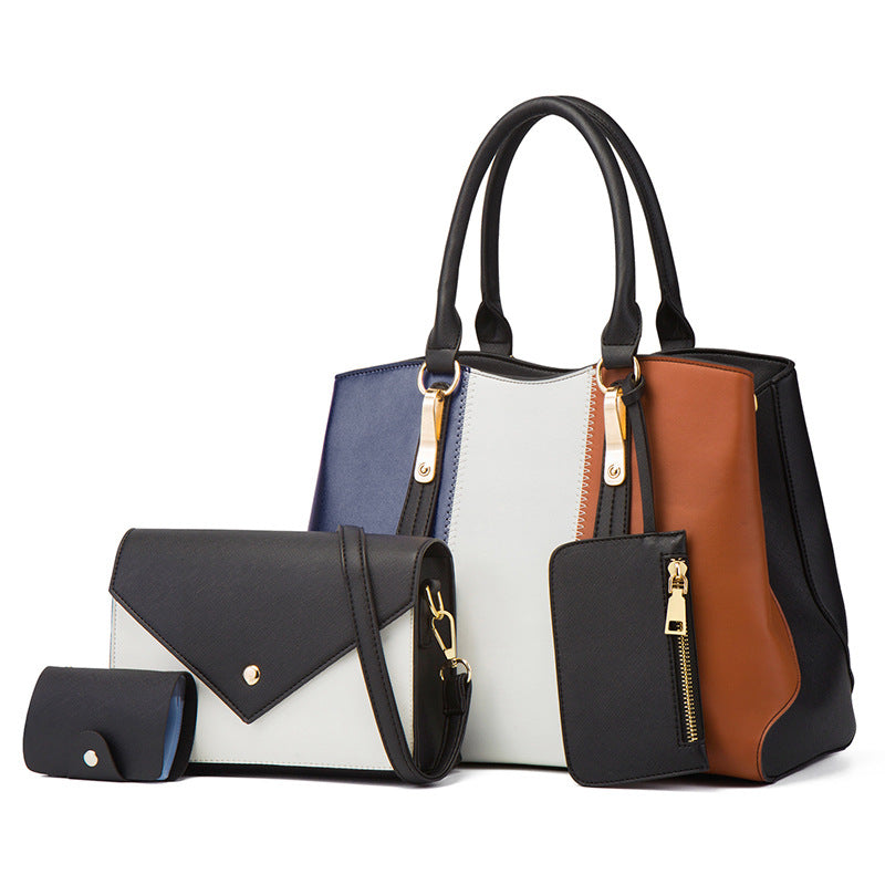 Contrast Color PVC Four-Piece Mother and Child Bag Set