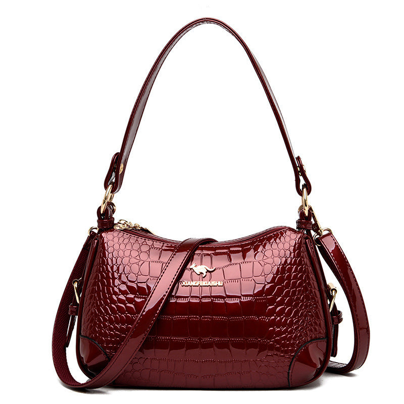 Fashionable Patent Leather Shoulder Bag for Women
