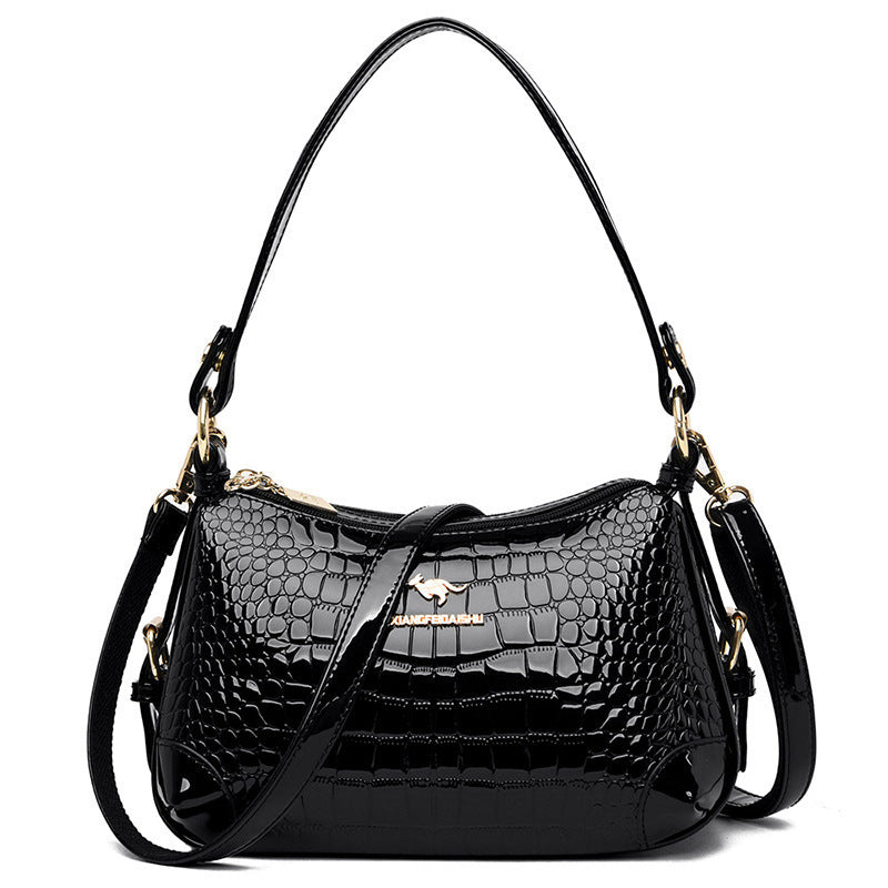 Fashionable Patent Leather Shoulder Bag for Women