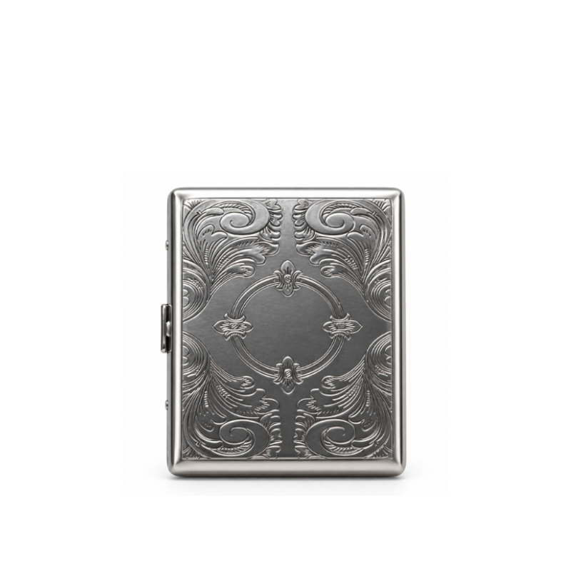 Embossed Steel Men’s Cigarette Case