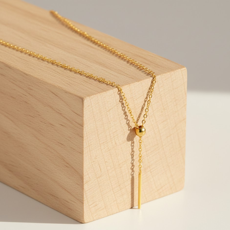 Aurelia Needle Chain Personalized Necklace