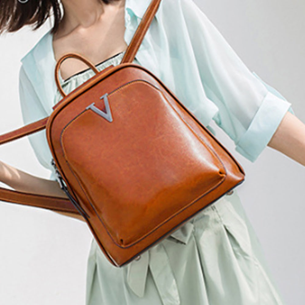 Multifunctional Genuine Leather Women's Backpack