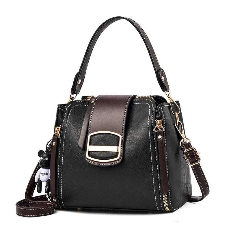 PU Leather Bucket Shoulder Bag