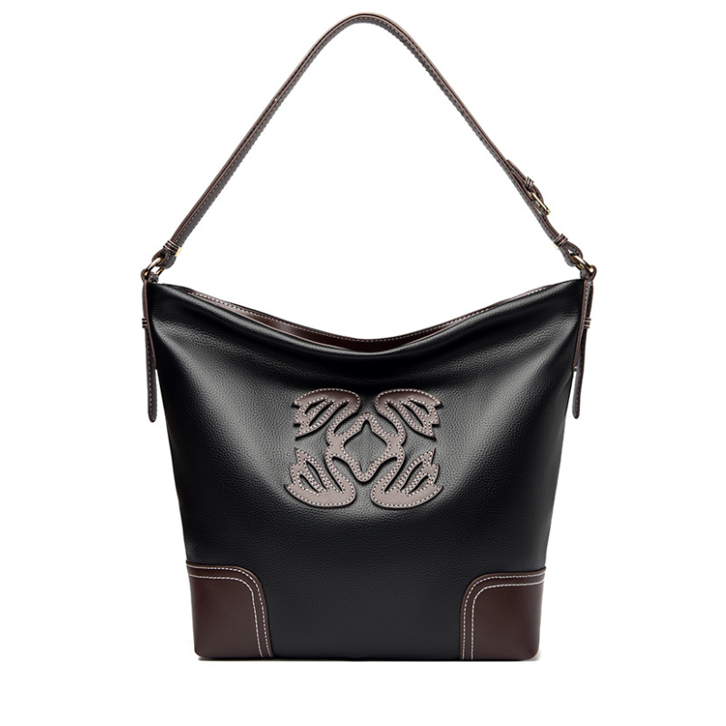 Ethnic Charm Leather Shoulder Bag