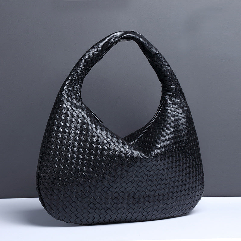 Fashionable Hand-Woven Dumpling Bag for Women