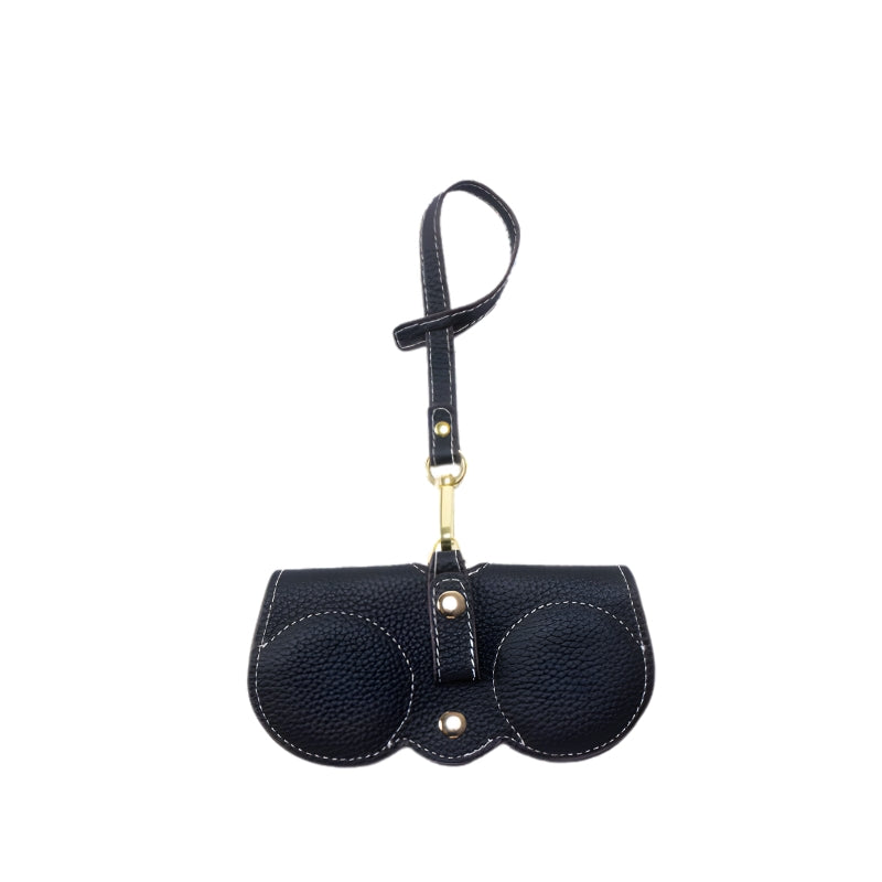 Premium Pebble Grain Eyewear Case Keychain
