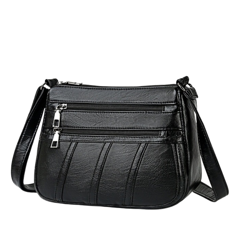 Cognac Organizer Crossbody Bag