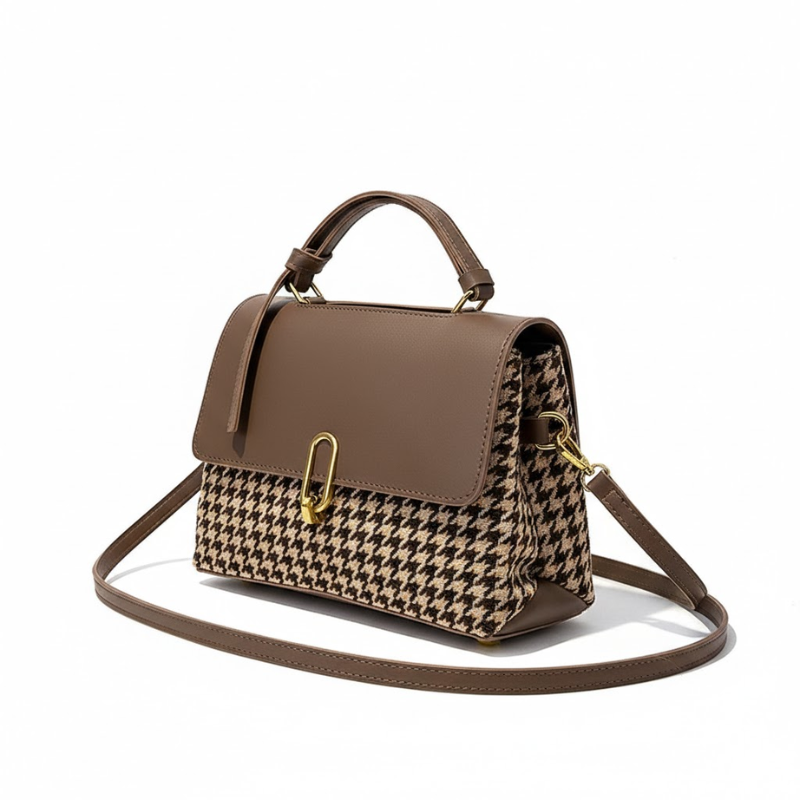 Vintage Houndstooth Handbag