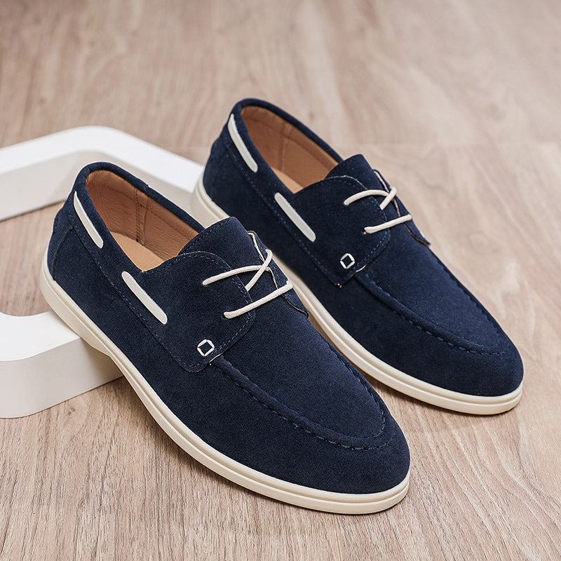 Men's Nautical Suede Slip-On Loafers