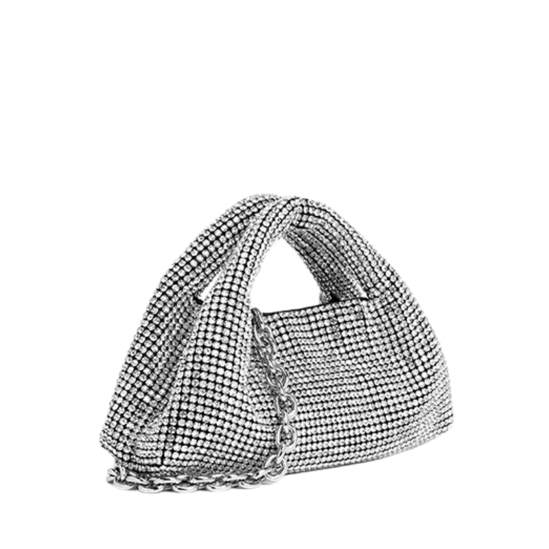 Shimmering Rhinestone Top Handle Handbag