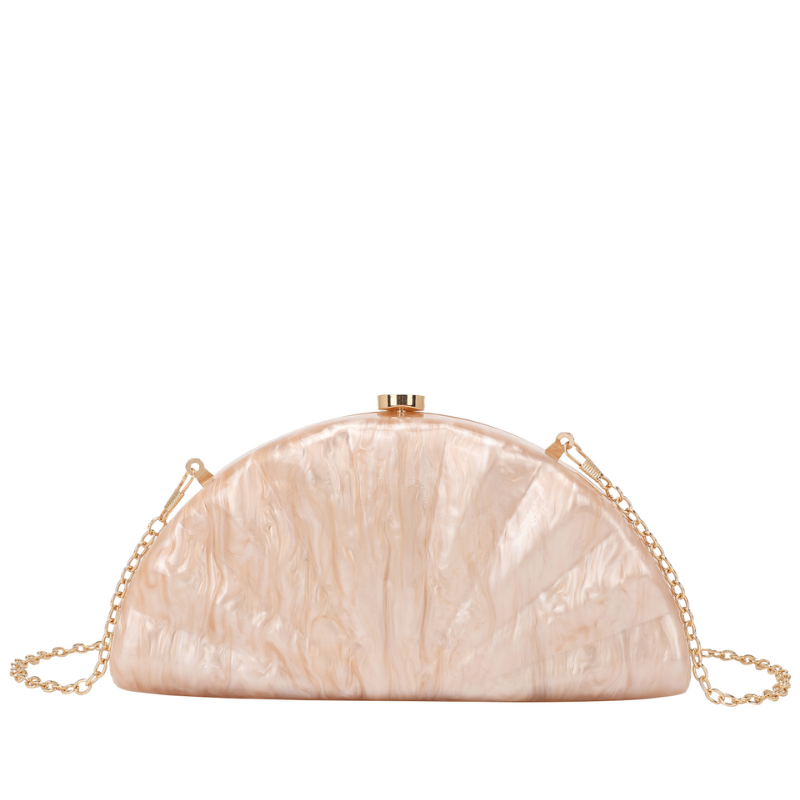 Iridescent Arc Clutch Bag