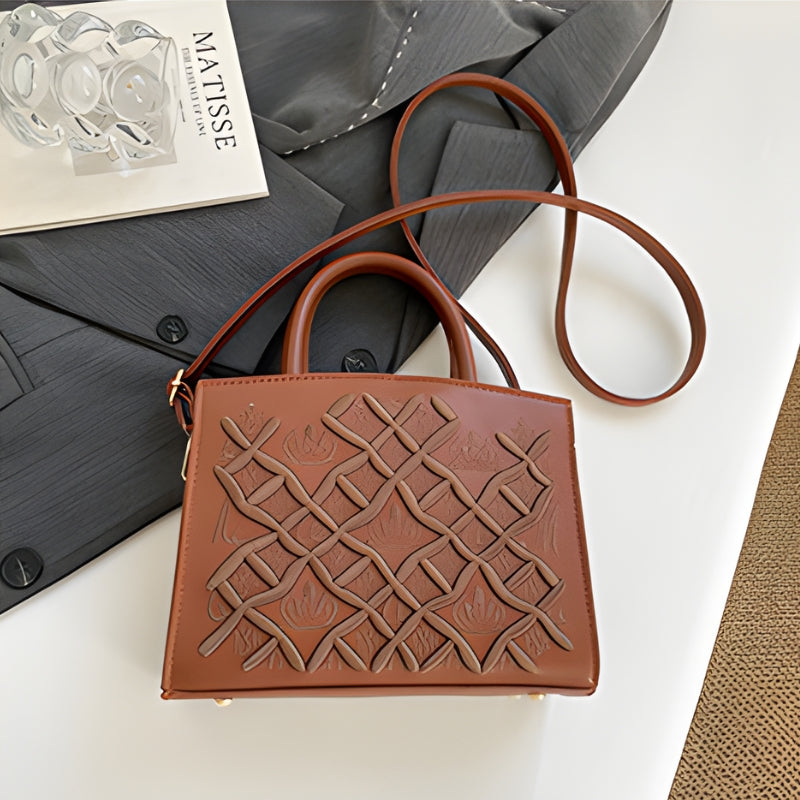 Women's Intricate Geometric Embossed Handbag