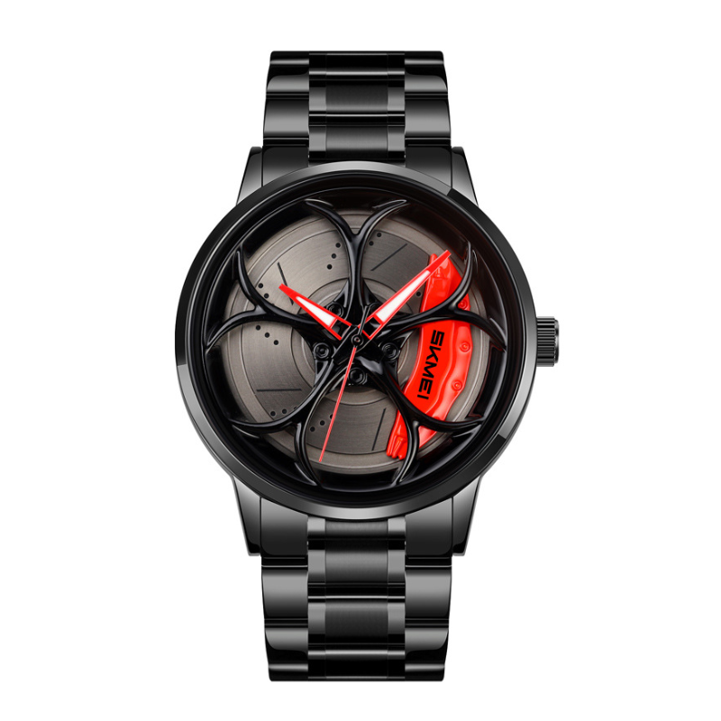 Stainless Steel Wheel Dial Quartz Watch available at The Patchee Sri Lanka - durable build and elegant look, a must-have for your accessories collection