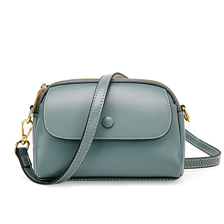 Genuine Leather One-Shoulder Mini Crossbody Bag