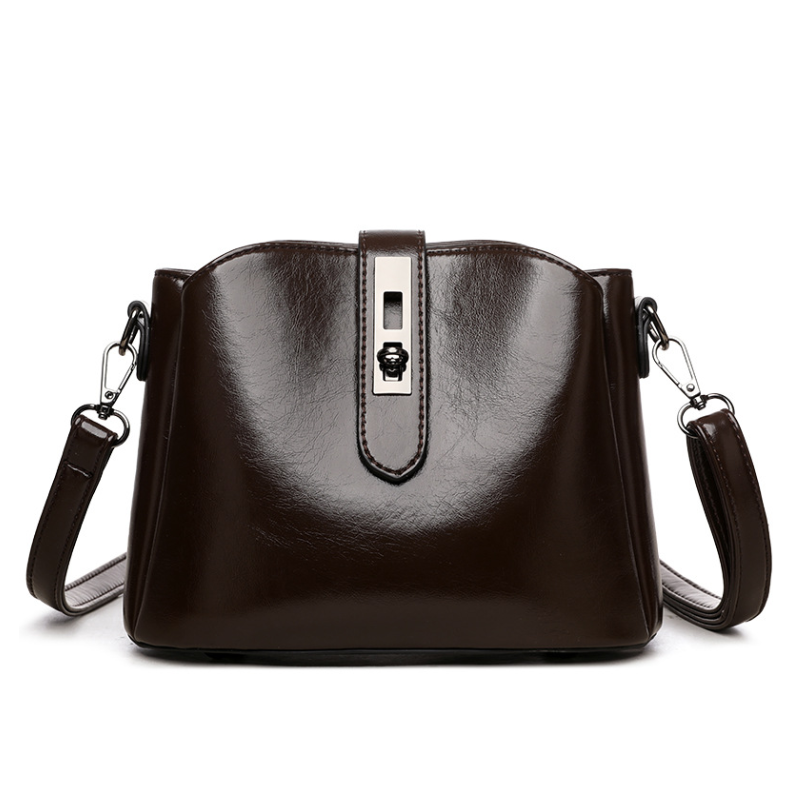 Elegant Solid Color Large Capacity Shoulder Bag For Women