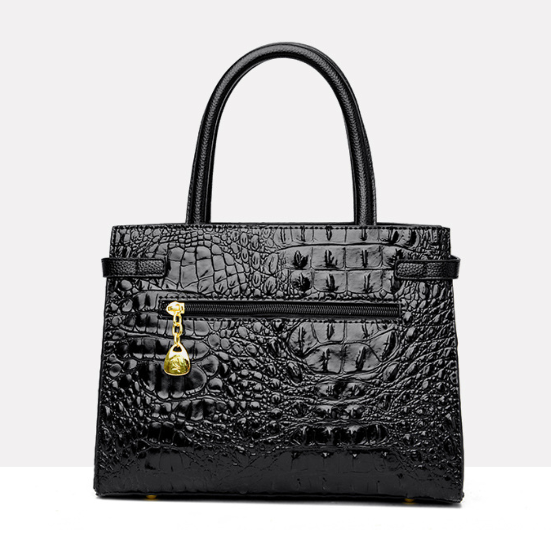 Simple Fashionable Crocodile Pattern Women's Handbag