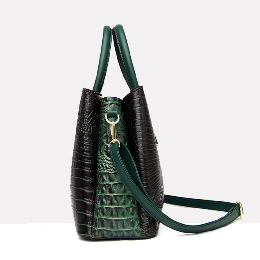 Fashionable Crocodile Pattern Women's Handbag