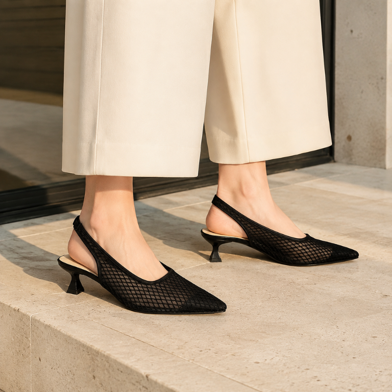 Crystal Veil Pointed Heels