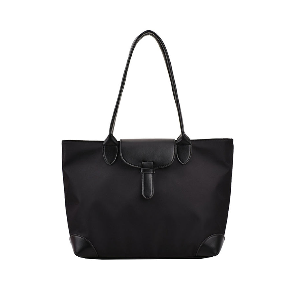 Contrast Color Oxford Cloth Commuter Canvas Tote