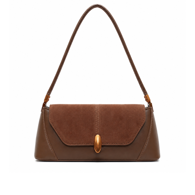 Retro Suede Shoulder Bag