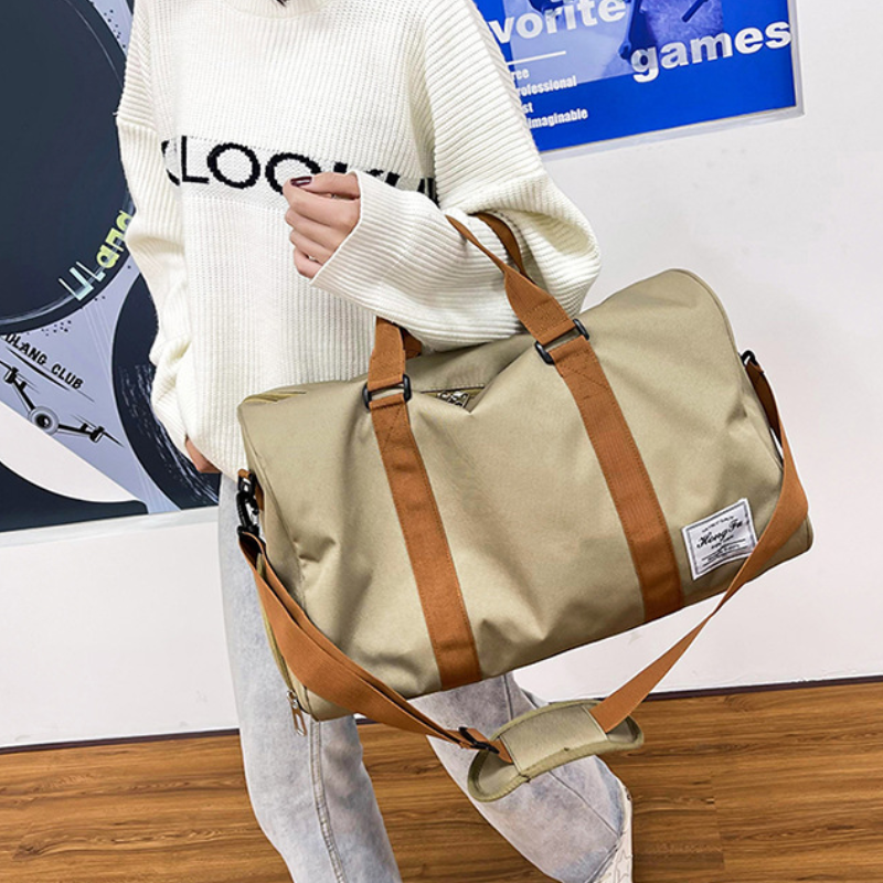 Women's Oxford Gym Bag With Shoe Compartment