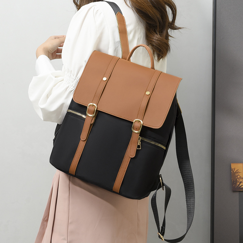 Retro Style Female Oxford Cloth Backpack