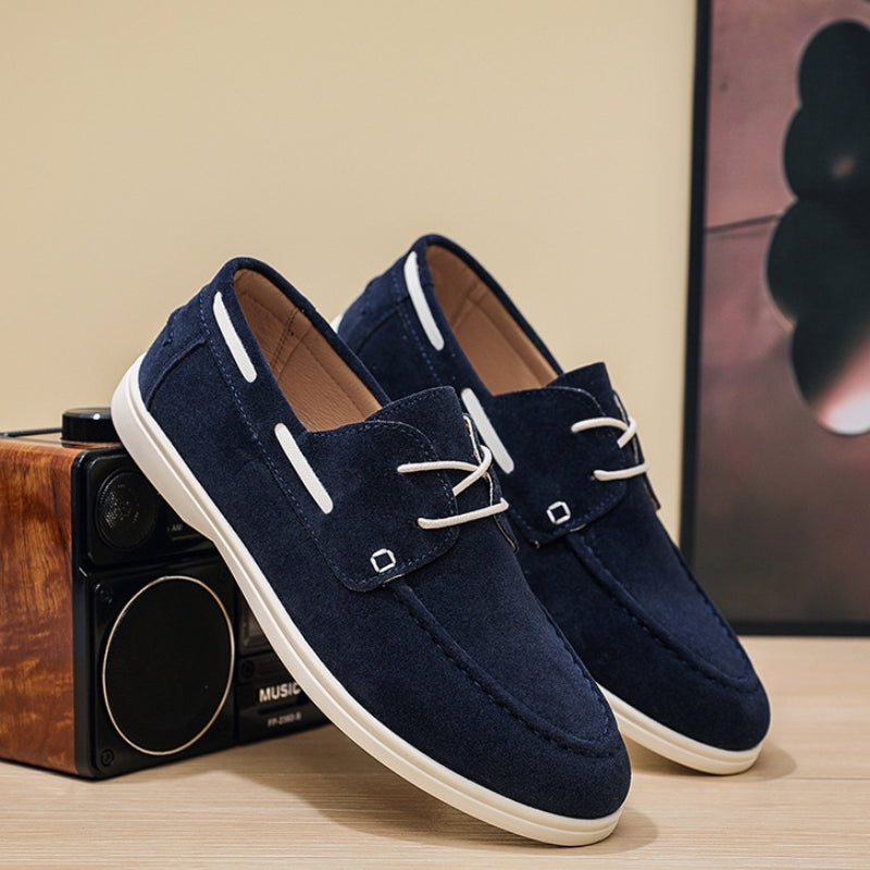 Men's Nautical Suede Slip-On Loafers