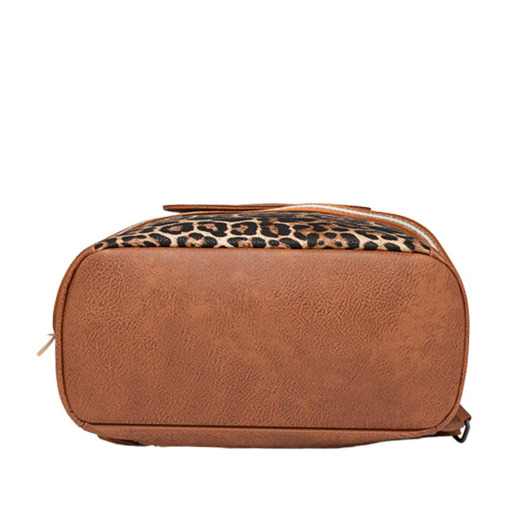 Retro Leopard Print Large Capacity Women's Backpack