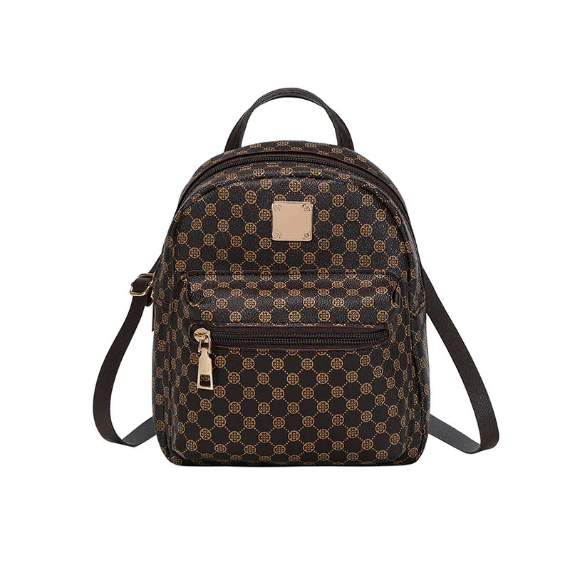 Casual Printed PU Leather Mini Backpack