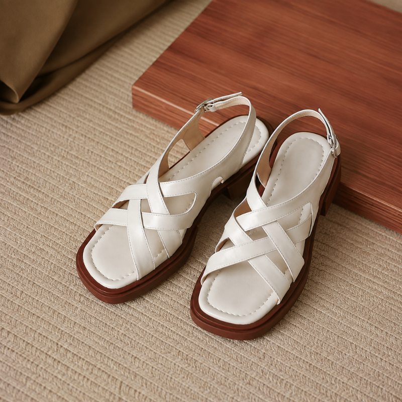 Siena Cross-Strap Sandals