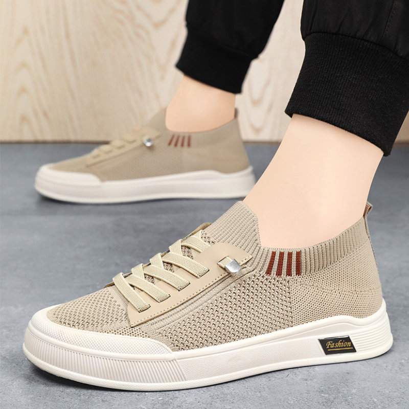 Men's Lightweight Elastic Knit Slip-On Sneakers